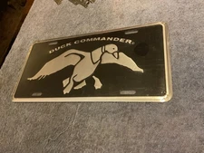 Duck Commander Black/Chrome Metal License Plate New In Wrapper