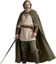 Renaissance Hooded Cape Medieval Linen Cloak for Ren Faire Unisex, Halloween,