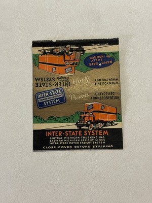Interstate System Central Michigan Trucking Inc Matchbook Cover 580