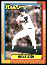 Nolan Ryan 1990 Topps #1 Texas Rangers FREE SHIPPING AutographDen