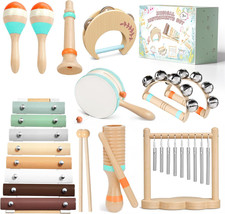 Toddler Musical Instruments-Musical Toys Montessori Wooden Toys for Toddlers 1-3
