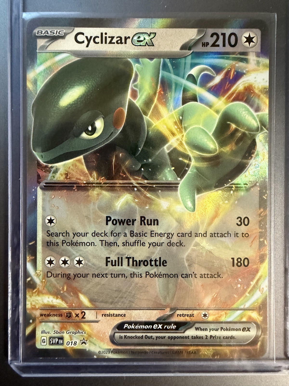 Cyclizar EX 2023 Black Star Promo Holo Pokemon Card SVP 018 (NM)