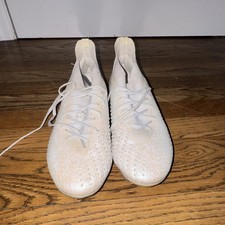 adidas White Men's Football Soccer Cleats Lightweight Athletic Sports Shoes