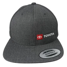 Toyota Snapback Cap Gray One Size Adjustable Vented Holes The Classics Yupoong
