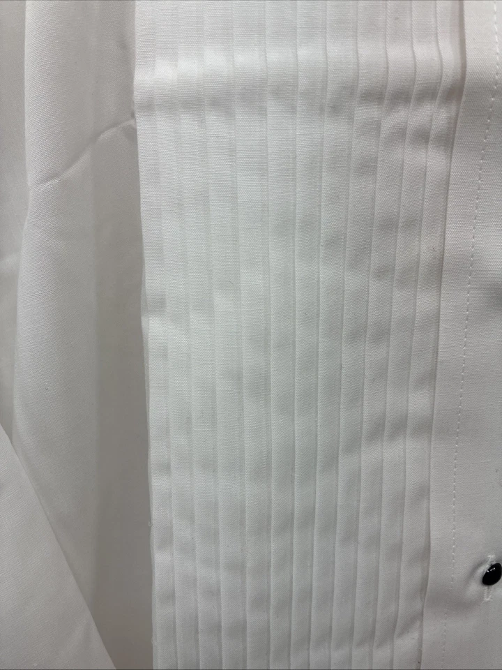 New Classix White Long Sleeve Button Up English Shirt Medium X-91 - Image 4 of 4