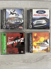 Lot Of 4 PS1 Play Station , Driver Moto Racer , Ford Racing , Matt Hoffman’s Pro