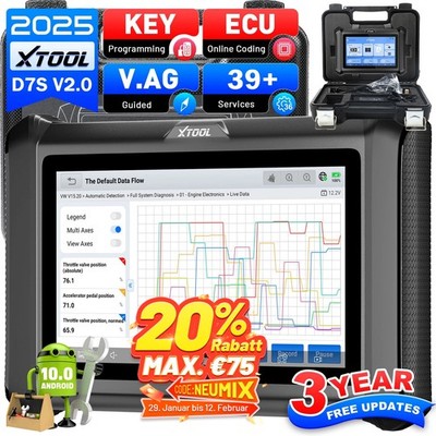 XTOOL D7S 2.0 Auslesegerät KFZ OBD2 Diagnosegerät Scanner ALLE System ECU Coding