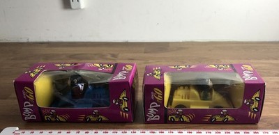 2 x Boxed Promotional Toy Cars Brooke Bond P.G Tips Bump & Go Geoff & Shirley