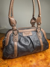 Tignanello Black & Brown Satchel Top Handle B...