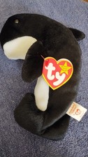 TY Beanie Baby WAVES the Whale