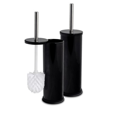2x runde Toilettenbürsten Bad Reinigung Schrubber geschlossen Turm Halter 9 cm rot