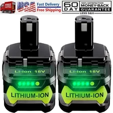 2X 18V 8.0Ah Battery For Ryobi P108 ONE Plus P107 RB18L50 RB18L26 High Capacity