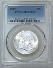 1949 Franklin Half Dollar PCGS MS64FBL Frosty White Just Graded New Holder U319H