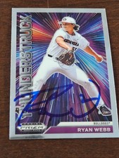 2021 Prizm Thunderstruck RYAN WEBB Indians In-Person Signed  AUTO