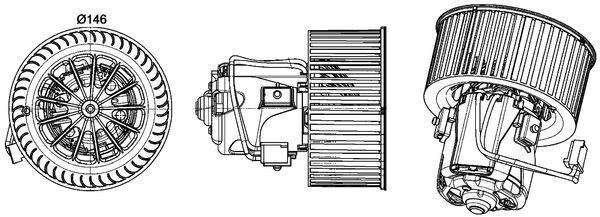 1X Mahle AB 150 000P InnenraumgebläSe FüR BMW Alpina-image