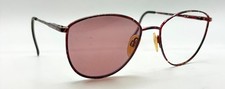 Vintage Charmant 4245 Gold Burgundy Oval Metal Sunglasses FRAMES ONLY Jaoan