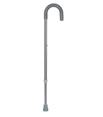 McKesson Round Handle Cane Aluminum Grip Adjustable 29.75-38.75'' Height Chrome