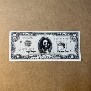 Jerry Garcia 2 Dollar Bill FUrthur Tour Sugarmegs Org Vintage Grateful Dead Swag
