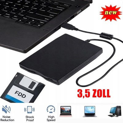 External USB Floppy Disk Drive FDD 1.44MB 3.5 inch Diskettenlaufwerk Diskette-DE