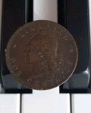  Moneta Argentina Dos centavos 1884 bronzea Vintage