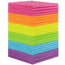 Orighty Microfiber Cleaning Cloth 24 Pack Cleaning Rags 12x11 inch Highly