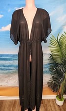 No Tag Cupshe Black Sheer Beach Swimsuit Kimono Cover Up Size Small