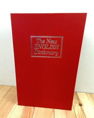 JSSMST Diversion Book Safe W/ Lock Cash Storage Red  New English Dictionary  NEW