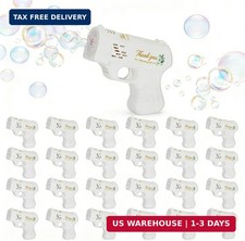 White Bubble Guns for Wedding, 24 Pack Wedding Bubble Gun Machine Party Set, Aut