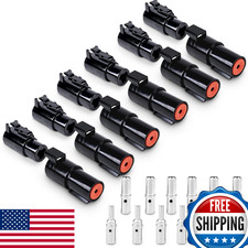JRready 6 Pr Deutsch 1 Pin IP67 Waterproof Heavy-Duty Connector Kit 8-10AWG 60A