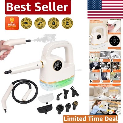 High Pressure Handheld Steamer with Safety Lock & LCD - Ultimate 10-in-1 Cleaner