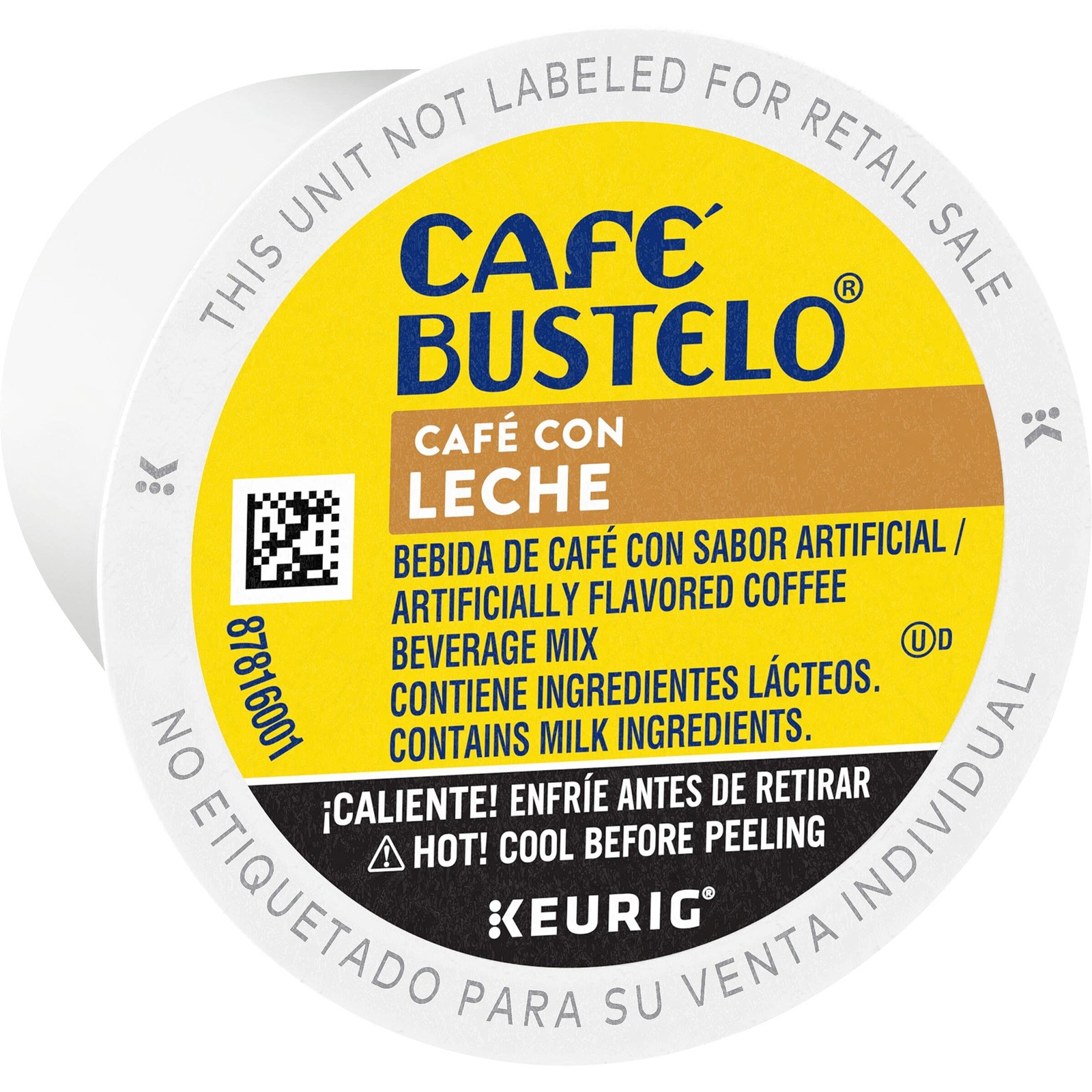 Café Bustelo Café con Leche Flavored Espresso Style Coffee, 60 Keurig K-Cup Pods