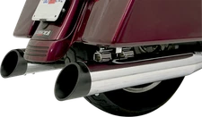 Bassani Black 4" Slash Cut Exhaust Muffler End Cap for Harley Davidson