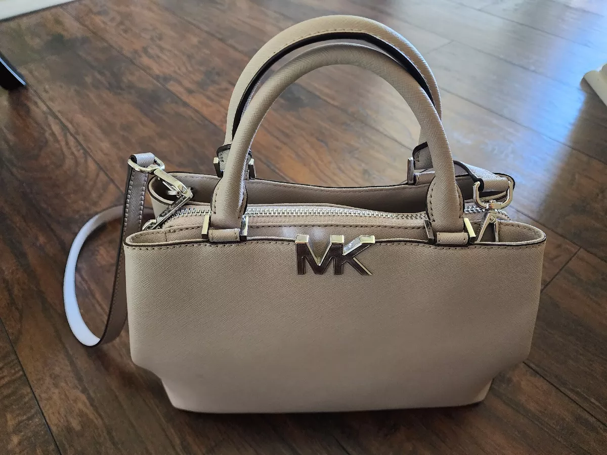 Michael Kors Bag MK Florence Cement Leather Satchel Handbag 38T8CRES8L