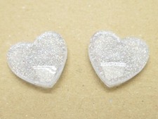  NEW 2X WILSON "CLEAR SPARKLING HEART" VIBRATION DAMPENERS FOR TENNIS RACQUETS