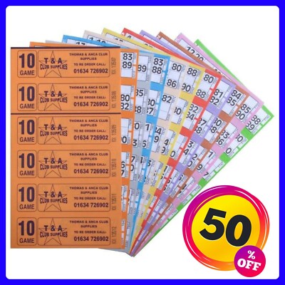 Bingo Tickets Bingobücher 12000 10 Seiten 10 Spiele 6 zum Ansehen Bingobücher