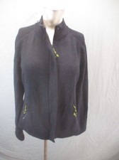 KEEN Size M Womens Black Full Zip Snap Stand Collar Pocket Athletic Jacket 275