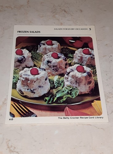 The Betty Crocker Rice Card Library CARTE DI RICAMBIO INSALATE 1971 - Foto 7 di 11