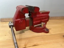 Craftsman Vise; No. 391-5180; Swivel Base for Work Bench; Original Red Paint