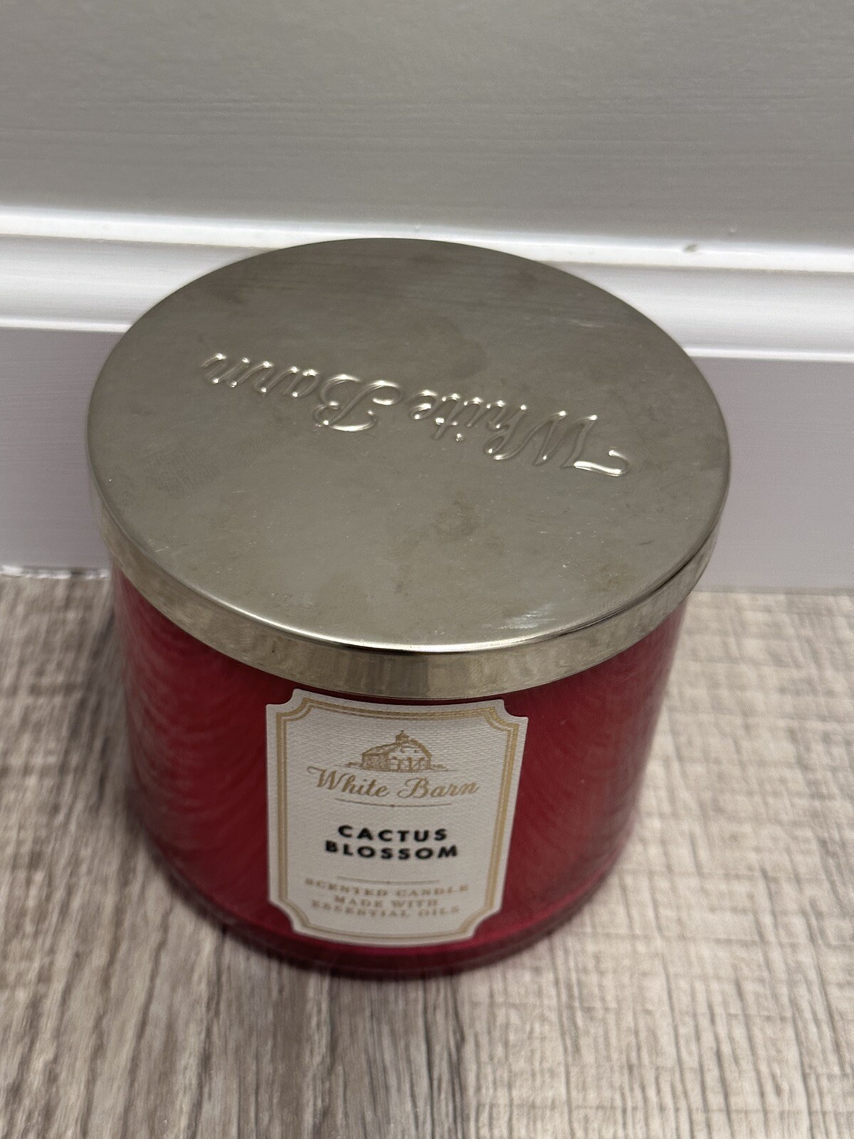 BATH & BODY WORKS White Barn CACTUS BLOSSOM 3-Wick Candle 14.5 oz