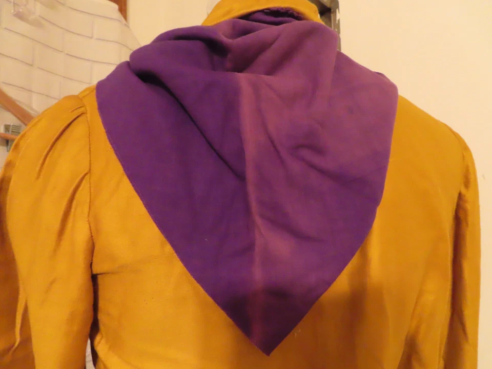 1942 Oro Púrpura Animadora Conjunto Uniforme Cintura Cinturón Top Falda Humboldt IL Foto 4 de 4