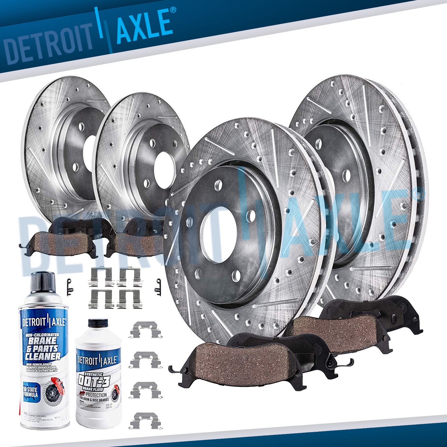 Front & Rear Brake Rotors + Brake Pads for 2011 2012 2013 2014 Honda Odyssey