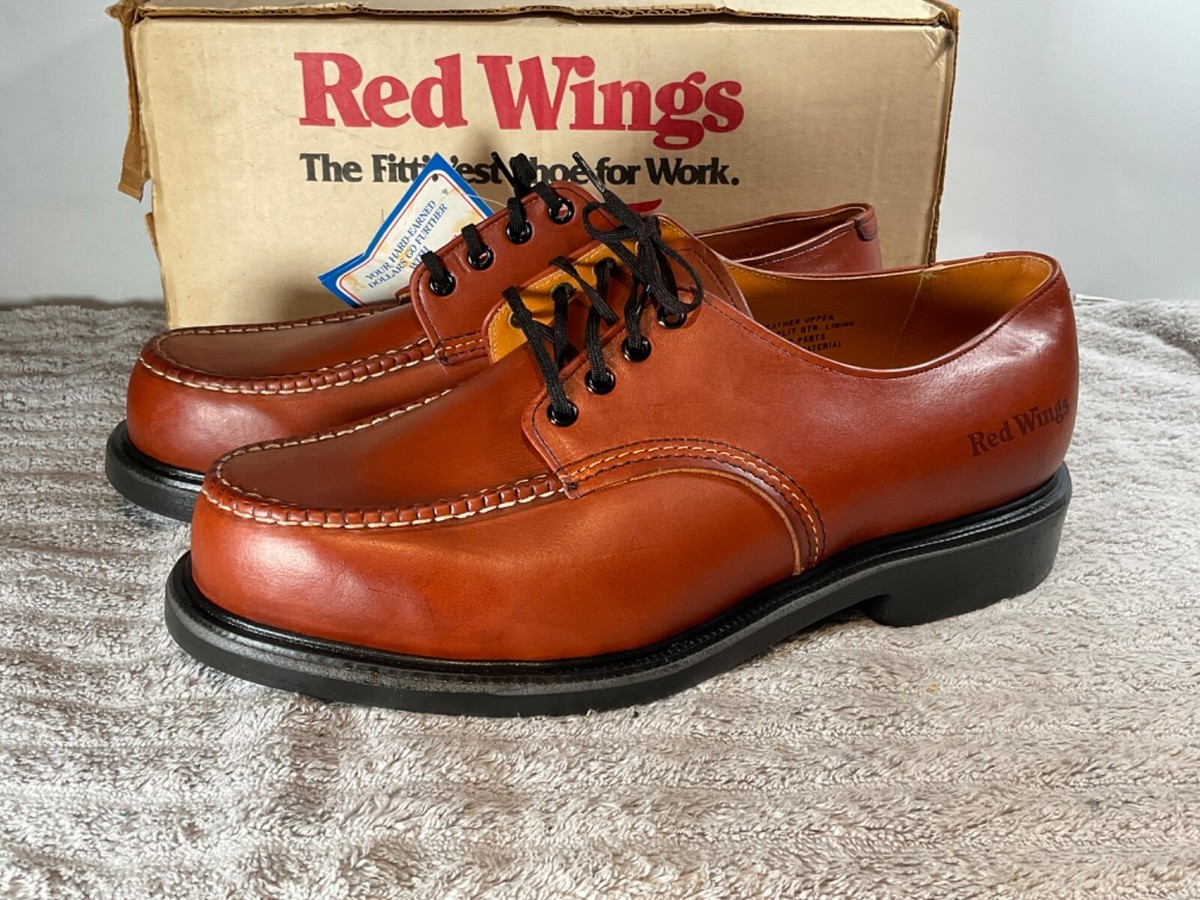 NOS Red Wing 104 Oxblood Oxford Heritage Moc Toe Work Shoes NOS Red Wing 104 Oxblood Oxford Heritage Moc Toe Work Shoes