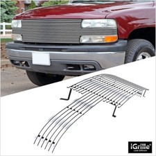 Fits 2000-2006 Suburban/Tahoe Full Face Upper Stainless Chrome Billet Grille