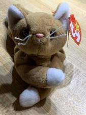 RARE Retired Ty Beanie Baby - Nip Style 4003 - Brown Cat 1994 New W/ Tags