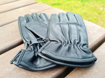 Womens lined Gloves Leather/ original Leather handschuhe dammen  Schwarz 