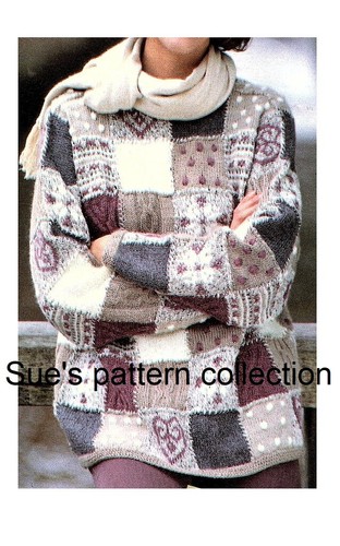 cardigan patch work knitting pattern 