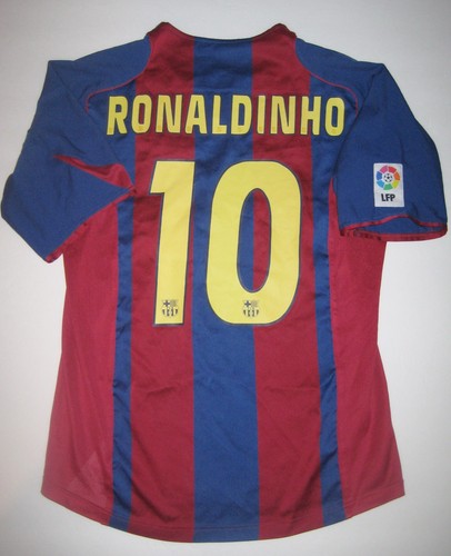 FC Barcelona Ronaldinho Home Jersey Trikot Maglia Kit Brazil FCB 2004-2005 Nike