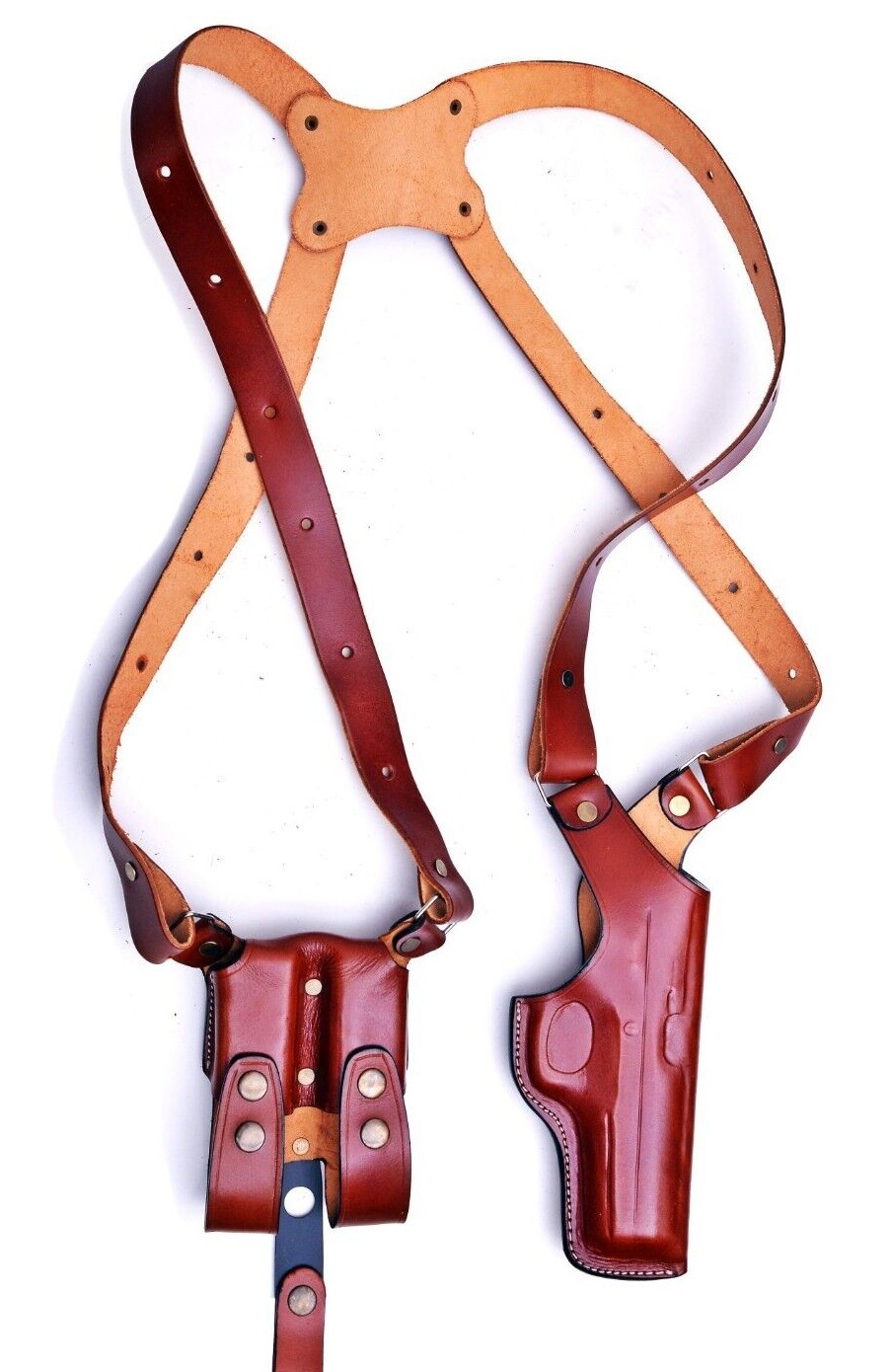 Leather Shoulder Holster Fits Walther PPK,PPQ,CCP,P99 - Double Magazine