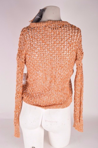 NWT WOMEN VOLCOM JUST KNIT IT CREW SWEATER $50 S saffron pullover cable - Picture 3 of 3