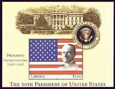 Liberia 2001 - 30th President Of The US - Calvin Coolidge  - S/S MNH